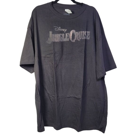Disney Men's Short Sleeves Jungle Cruise Logo Tee Shirt Black Size 3XL New - Picture 1 of 9